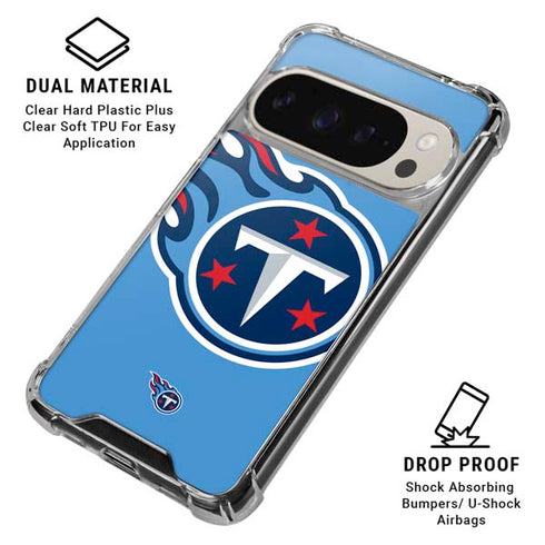 NFL Tennessee Titans Large Logo Pixel 9/9 Pro Clear Case